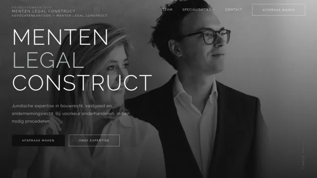 Website van Menten Legal Construct