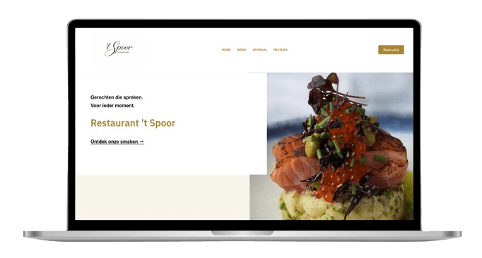 Website van Restaurant &rsquo;t Spoor