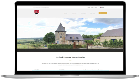 Website van Vakantiehuis Sevry
